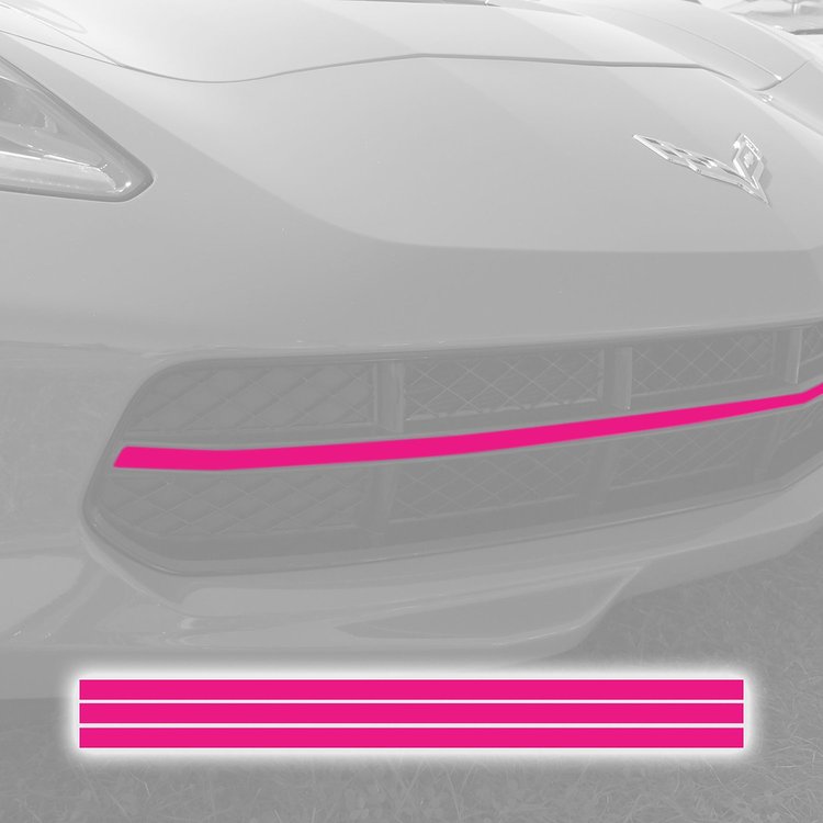 76924 GRILLE BLACKOUT VINYL OVERLAY, 2014-2019 Chevy Corvette, GLOSS PINK