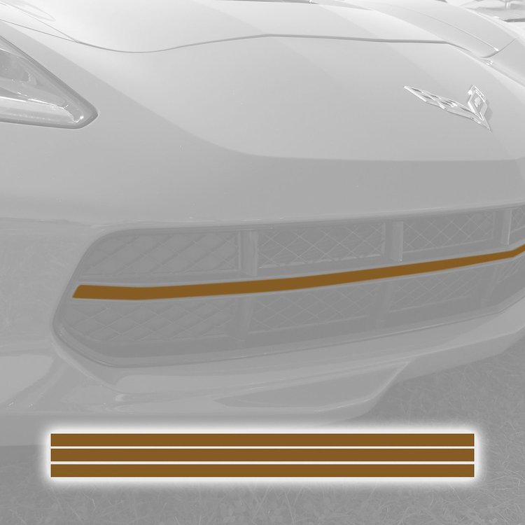 76925 GRILLE BLACKOUT VINYL OVERLAY, 2014-2019 Chevy Corvette, GLOSS METALLIC GOLD