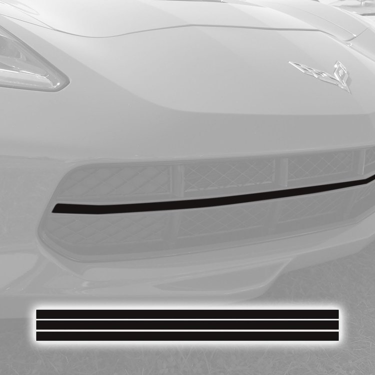 76926 GRILLE BLACKOUT VINYL OVERLAY, 2014-2019 Chevy Corvette, MATTE BLACK