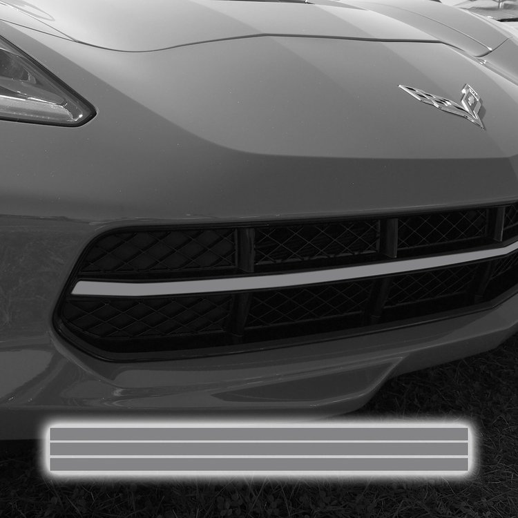 76927 GRILLE BLACKOUT VINYL OVERLAY, 2014-2019 Chevy Corvette, MATTE GRAY