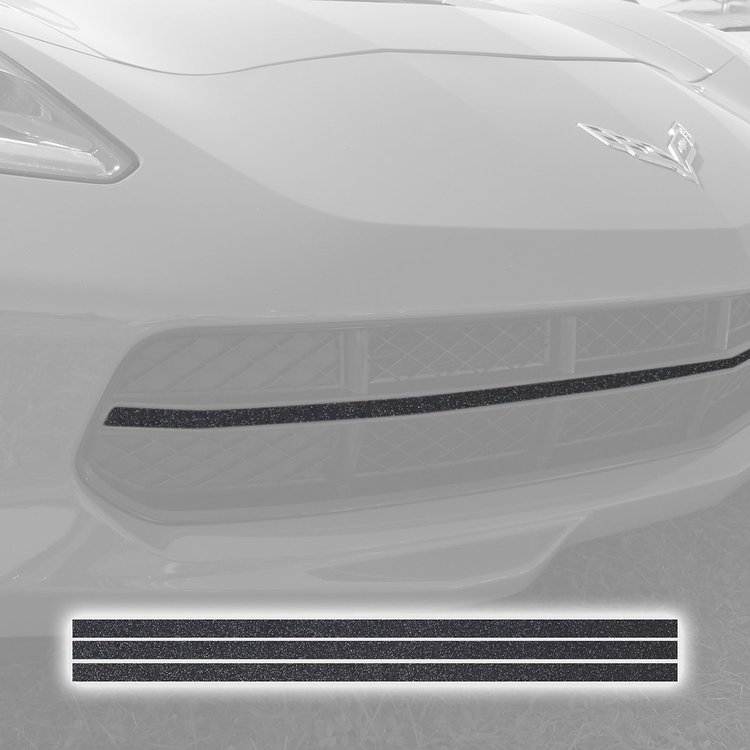 76934 GRILLE BLACKOUT VINYL OVERLAY, 2014-2019 Chevy Corvette, GLOSS CARBON FLASH METALLIC