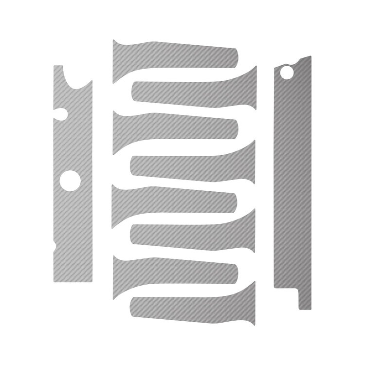 76964 Engine Decal Graphics, 2014-2019 Chevy Corvette, Silver Carbon Fiber