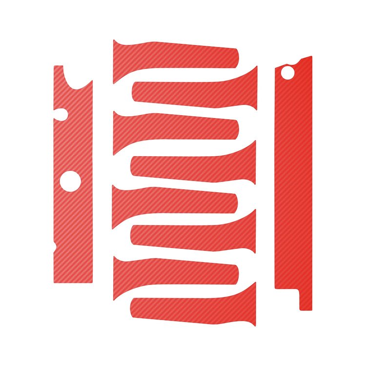 76967 Engine Decal Graphics, 2014-2019 Chevy Corvette, Red Carbon Fiber