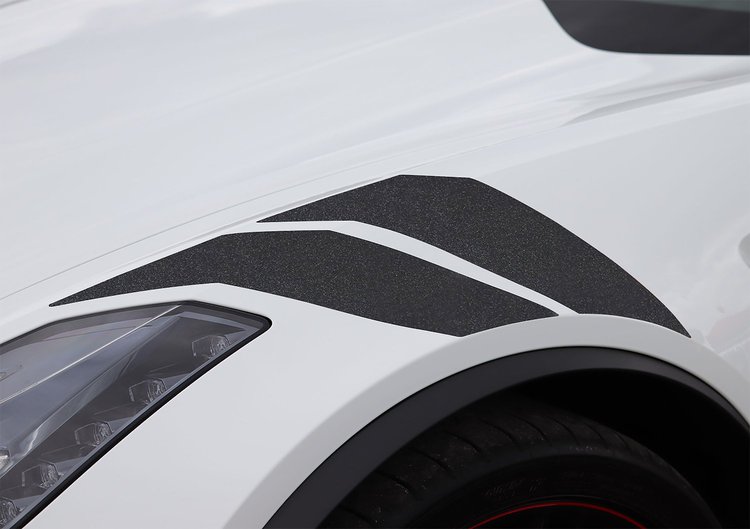 77018 GS Style Fender Accent Stripes, 2014-2019 Chevy Corvette, Gloss Carbon Flash Metallic, Driver Side Only