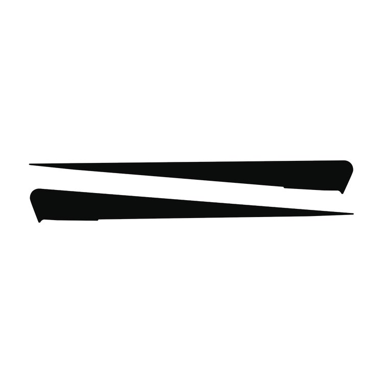 77043 Side Spear Shadow Stripe, 2014-2019 Chevy Corvette, Pair, Stingray, Gloss Black