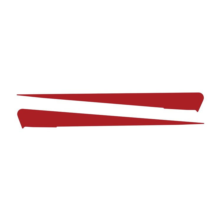 77044 Side Spear Shadow Stripe, 2014-2019 Chevy Corvette, Pair, Stingray, Gloss Red