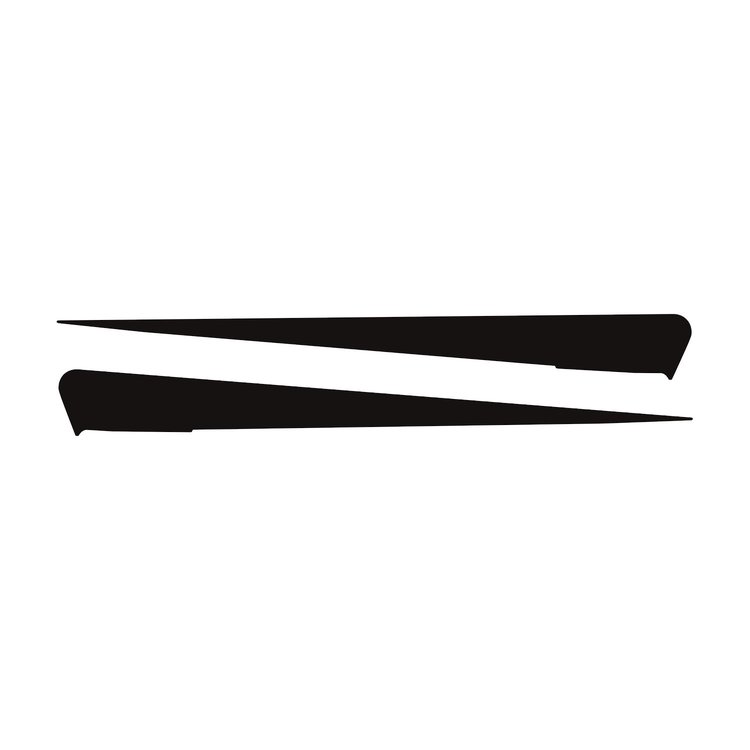 77048 Side Spear Shadow Stripe, 2014-2019 Chevy Corvette, Pair, Stingray, Matte Black