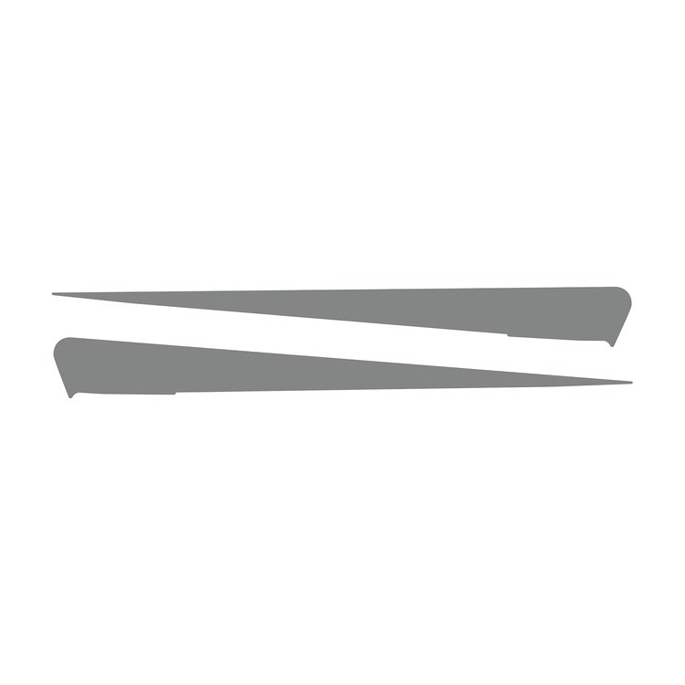 77052 Side Spear Shadow Stripe, 2014-2019 Chevy Corvette, Pair, Stingray, Matte Gray