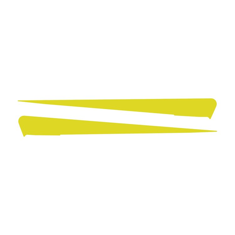 77053 Side Spear Shadow Stripe, 2014-2019 Chevy Corvette, Pair, Stingray, Matte Yellow