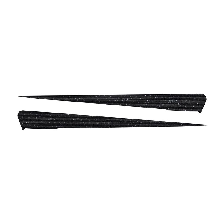 77061 Side Spear Shadow Stripe, 2014-2019 Chevy Corvette, Pair, Stingray, Black Brushed Steel