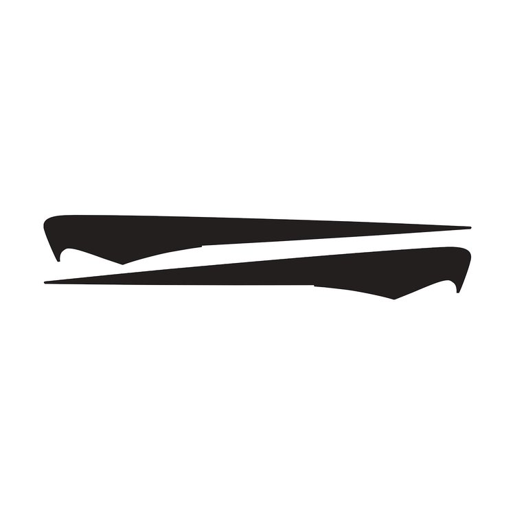77068 Side Spear Shadow Stripe, 2014-2019 Chevy Corvette, Pair, Z06, Gloss Black