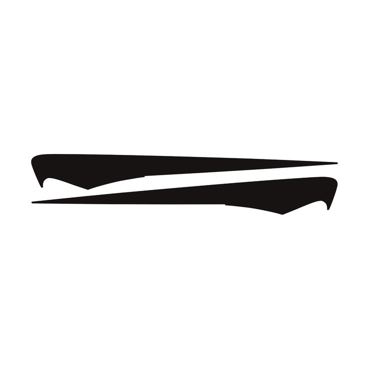 77071 Side Spear Shadow Stripe, 2014-2019 Chevy Corvette, Pair, Z06, Matte Black