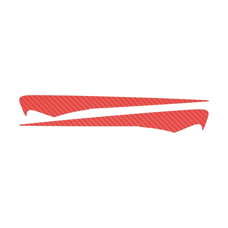 77075 Side Spear Shadow Stripe, 2014-2019 Chevy Corvette, Pair, Z06, Red Carbon Fiber