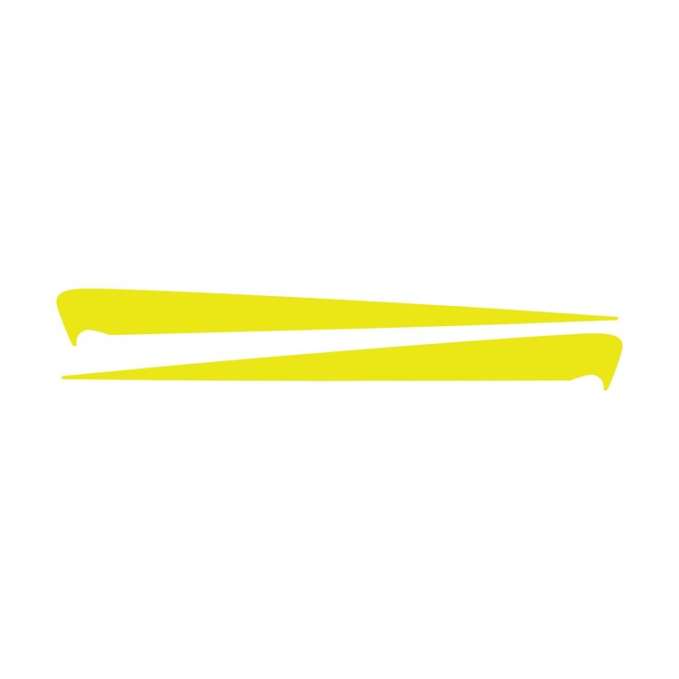 77082 Side Spear Shadow Stripe, 2014-2019 Chevy Corvette, Pair, Grand Sport, Gloss Yellow