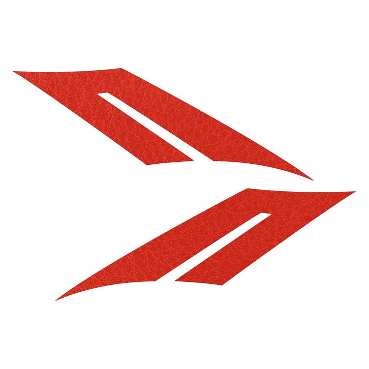 77124 Fender Accent Stripes, 2014-2019 Chevy Corvette, 2017 Grand Sport Style, Red Faux Leather, Both Sides