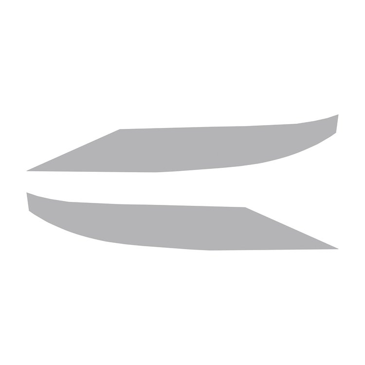 77172 Front Grille Enhancement Overlay Decal Set, 2014-2019 Chevy Corvette, Gloss Gray