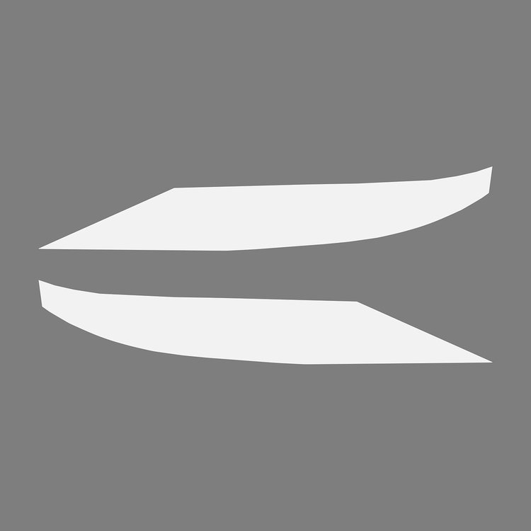 77181 Front Grille Enhancement Overlay Decal Set, 2014-2019 Chevy Corvette, Matte White
