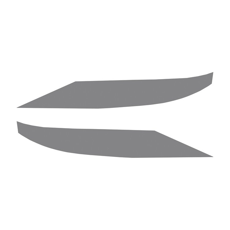 77182 Front Grille Enhancement Overlay Decal Set, 2014-2019 Chevy Corvette, Matte Dark Gray