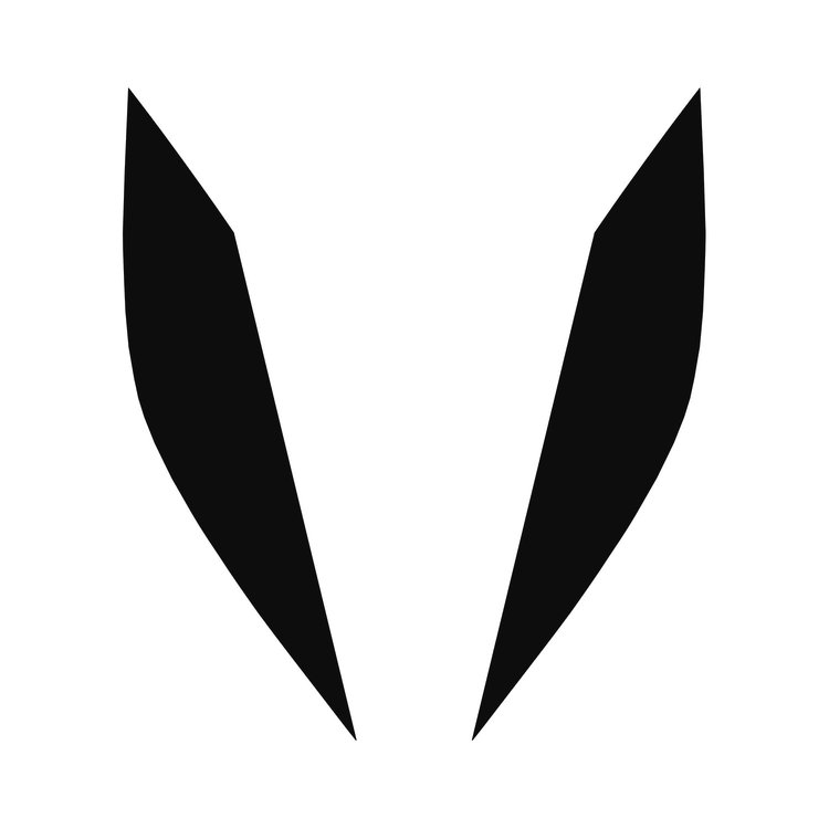 77193 Headlight Eyelid Decals, 2014-2019 Chevy Corvette, Pair, Gloss Black