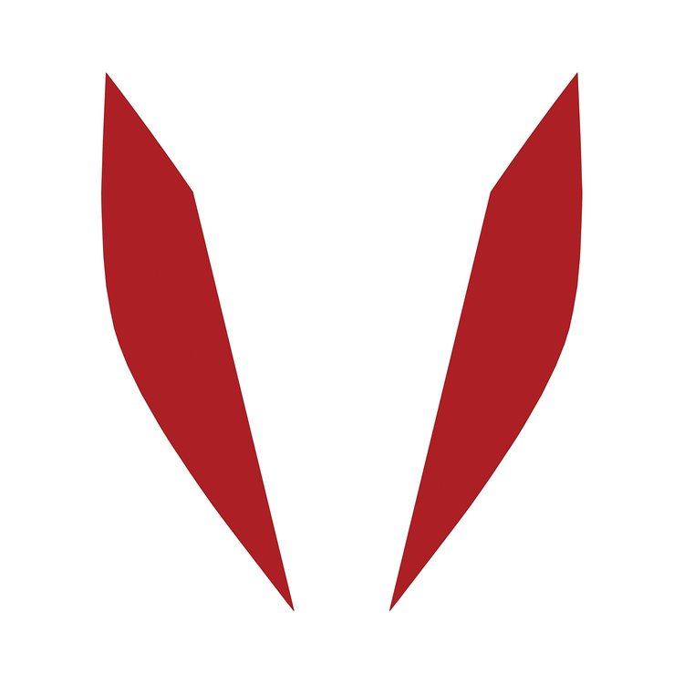 77194 Headlight Eyelid Decals, 2014-2019 Chevy Corvette, Pair, Gloss Red