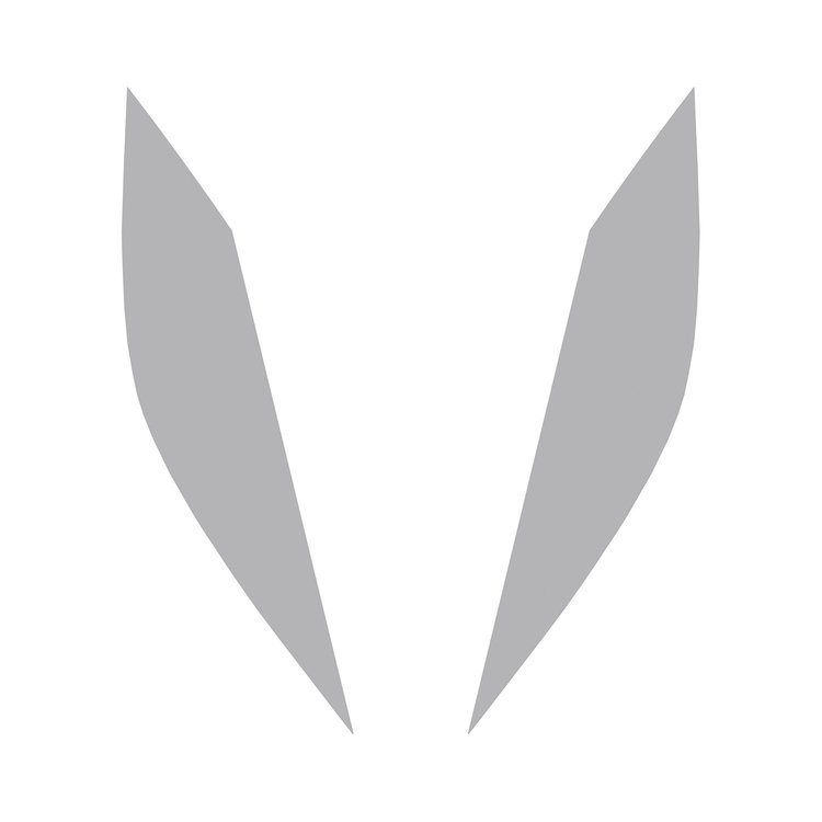 77197 Headlight Eyelid Decals, 2014-2019 Chevy Corvette, Pair, Gloss Gray