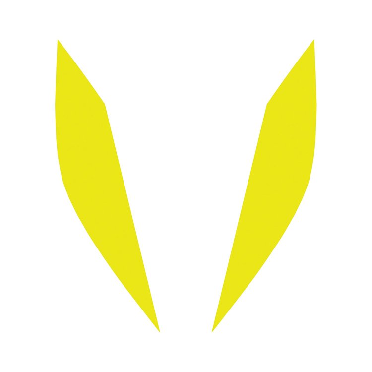 77201 Headlight Eyelid Decals, 2014-2019 Chevy Corvette, Pair, Gloss Yellow