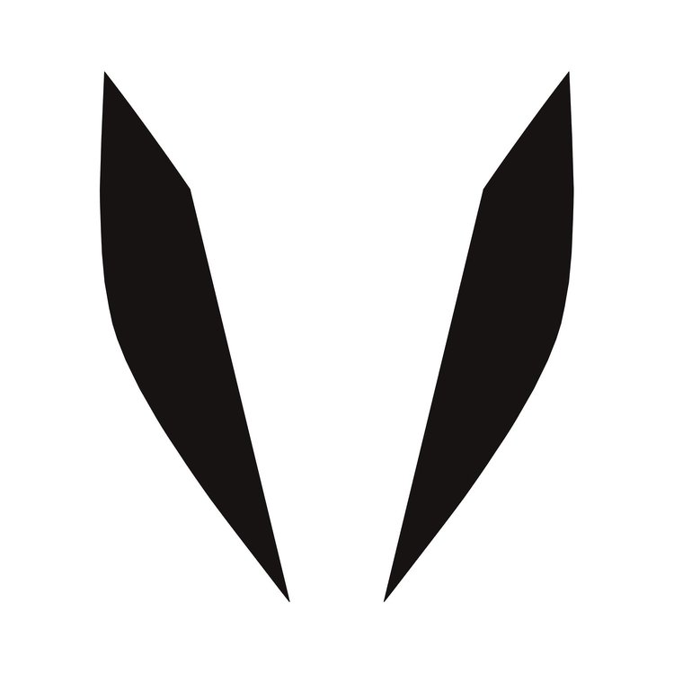 77202 Headlight Eyelid Decals, 2014-2019 Chevy Corvette, Pair, Matte Black