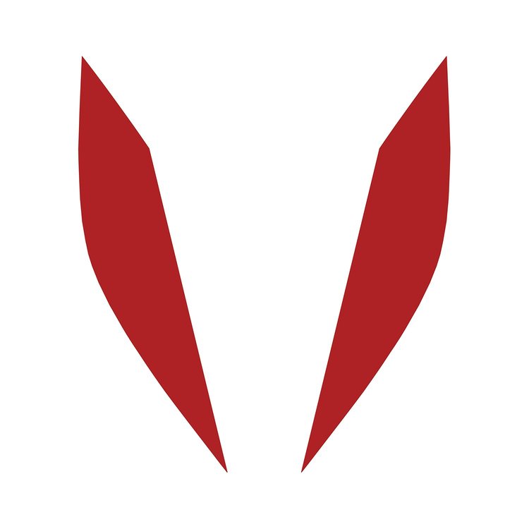 77203 Headlight Eyelid Decals, 2014-2019 Chevy Corvette, Pair, Matte Red
