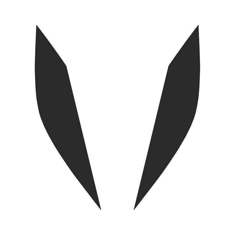77204 Headlight Eyelid Decals, 2014-2019 Chevy Corvette, Pair, Matte Dark Gray