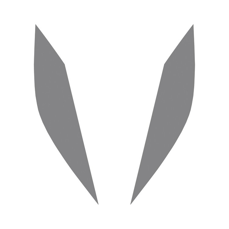 77205 Headlight Eyelid Decals, 2014-2019 Chevy Corvette, Pair, Matte Gray