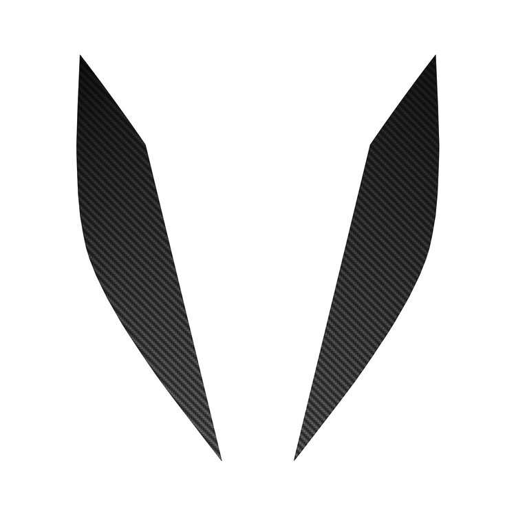 77207 Headlight Eyelid Decals, 2014-2019 Chevy Corvette, Pair, Black Carbon Fiber