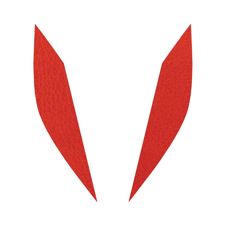 77212 Headlight Eyelid Decals, 2014-2019 Chevy Corvette, Pair, Red Faux Leather