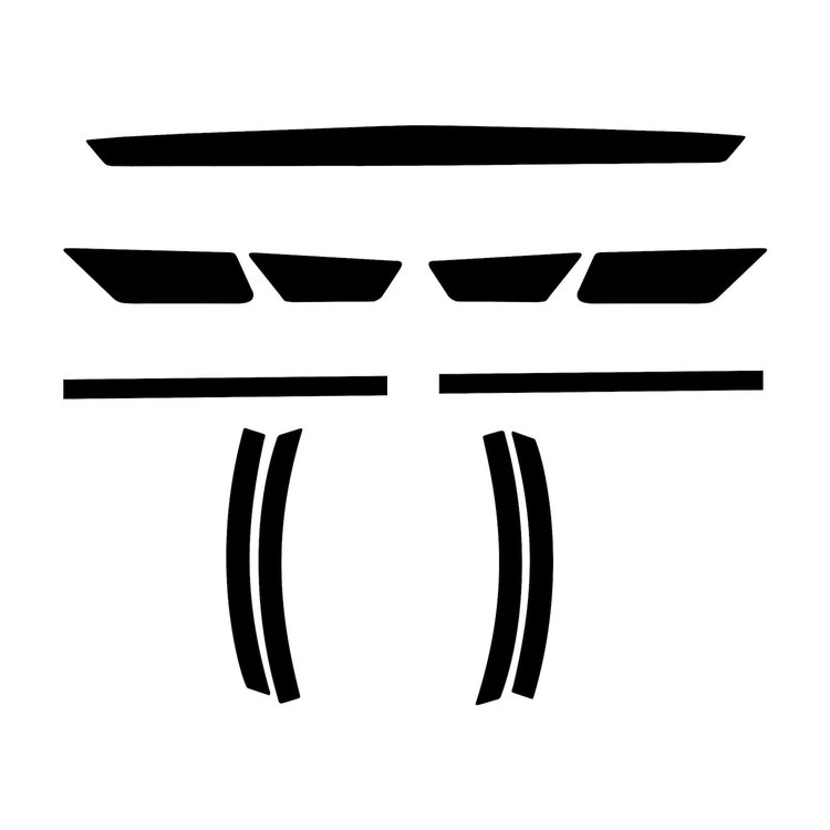77458 Rear Refl Overlay Kit Dark Smoked Lamin-X W/Dark Smoked Vinyl & 3rd Light, 2014-2019 Chevy Corvette