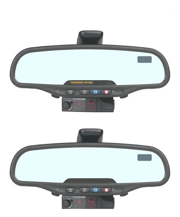 77489 Mirror Air Bag Light Overlay Decal, 2005-2013 Chevy Corvette, Matte Black