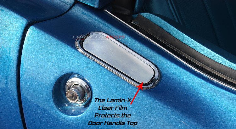 77493 Lamin-X Clear Bra Outer Door Handle Protection, 1968-1982 Chevy Corvette, Pair