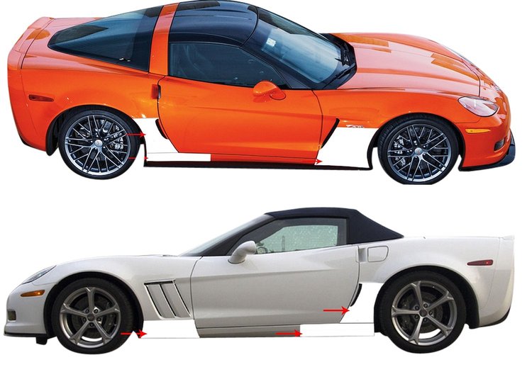 77671 Lamin-X Clear Bra Paint Protection, 2005-2013 Chevy Corvette, Pre-Cut Full Kit Base