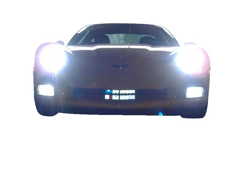 77757 HID High Beam Kit 6000k, 2005-2013 Chevy Corvette, White & White Low Beams