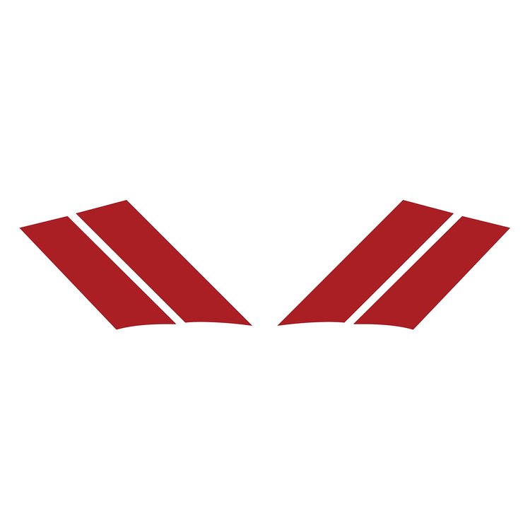 77788 G.S. Fender Stripes, 1984-1996 Chevy Corvette, Gloss Red Both