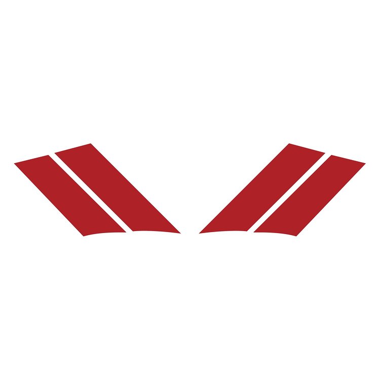 77809 G.S. Fender Stripes, 1984-1996 Chevy Corvette, Matte Red Both
