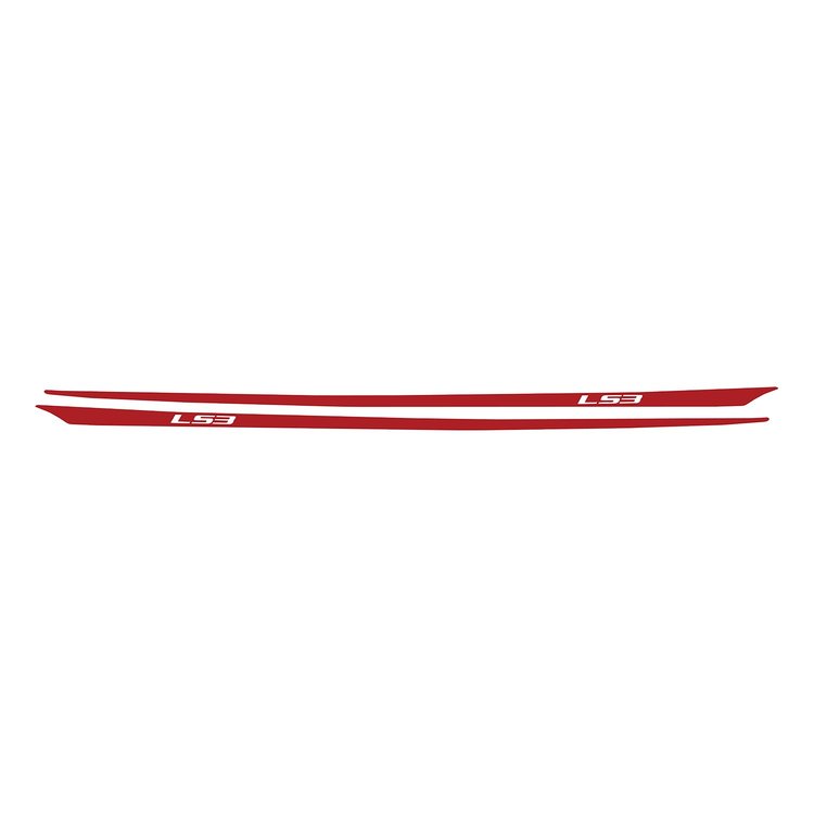 77949 Hood Stripes Decal, 2005-2013 Chevy Corvette, LS3 Gloss Red