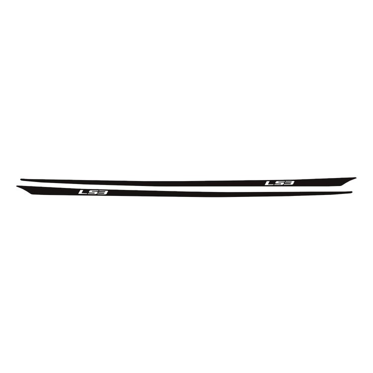 77950 Hood Stripes Decal, 2005-2013 Chevy Corvette, LS3 Matte Black