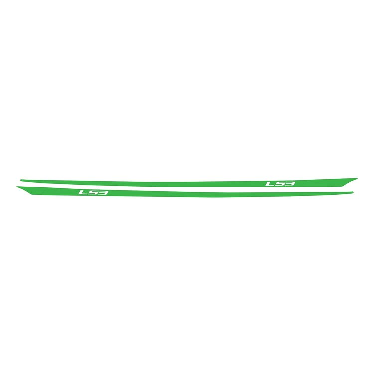 77951 Hood Stripes Decal, 2005-2013 Chevy Corvette, LS3 Matte Lime Green