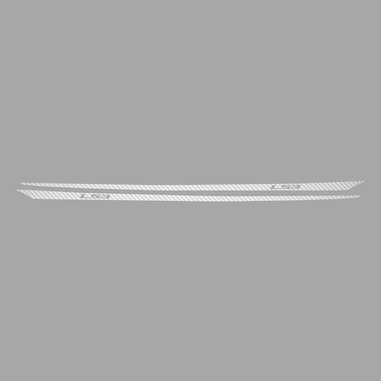 77952 Hood Stripes Decal, 2005-2013 Chevy Corvette, LS3 White Carbon Fiber