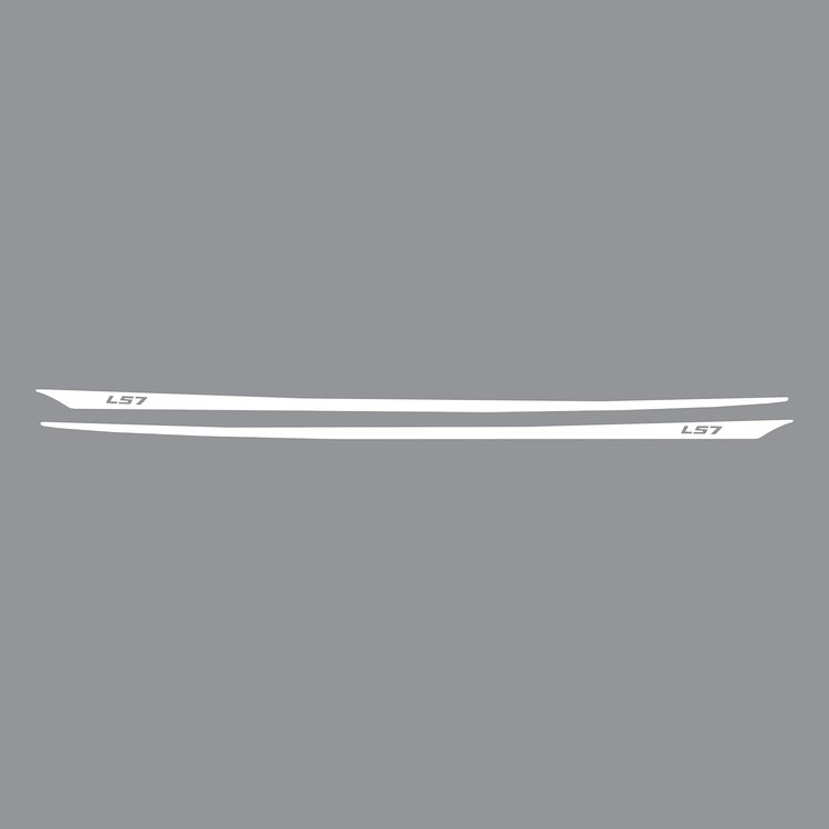 77957 Hood Stripes Decal, 2005-2013 Chevy Corvette, LS7 Gloss White