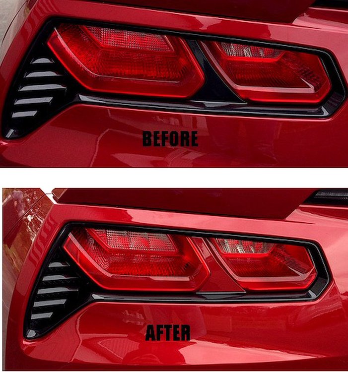 78040 Vinyl Tail Light Bar Mod, 2014-2019 Chevy Corvette, Gloss White