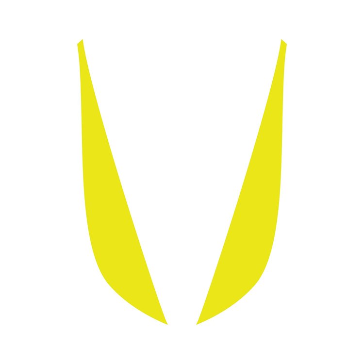 78052 Fang Overlay, 2014-2019 Chevy Corvette, 2Pc, Gloss Yellow