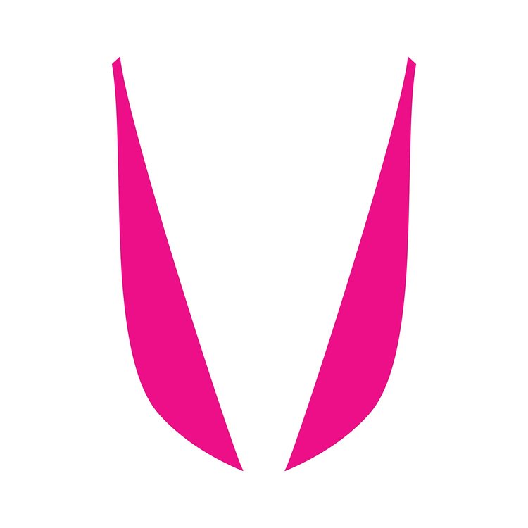 78053 Fang Overlay, 2014-2019 Chevy Corvette, 2Pc, Gloss Pink