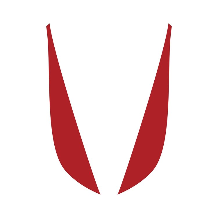 78056 Fang Overlay, 2014-2019 Chevy Corvette, 2Pc, Matte Red
