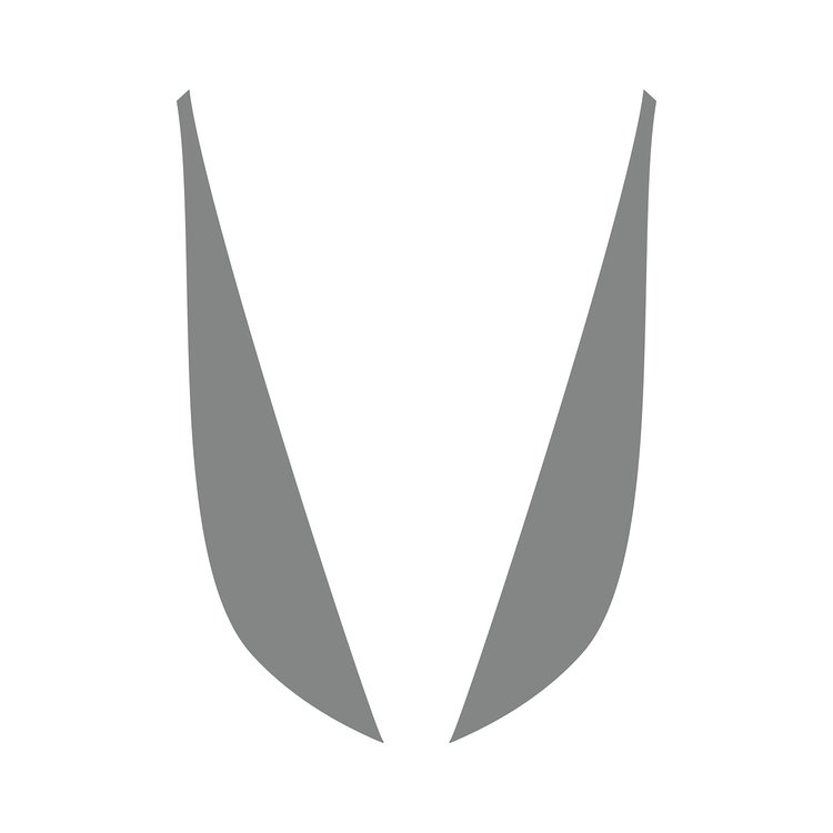 78057 Fang Overlay, 2014-2019 Chevy Corvette, 2Pc, Matte Gray