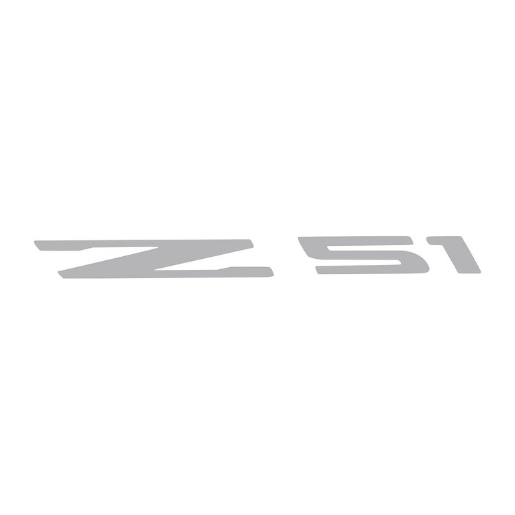 78245 Windshield Decal, 2014-2019 Chevy Corvette, Z51 Logo Gloss Gray